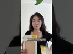 ব্রাস এবং স্টেইনলেস স্টীল ধাতব জাল কাস্টমাইজড রং জন্য গ্লাস স্তরিত