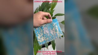 রঙ-পরিবর্তনকারী মেটাল মেশ মেশ লেমিনেটেড গ্লাস ডেকোরেটিভ ইনডোর মেটাল মেশ