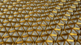 ধাতু crimped তারের জাল শারীরিক প্রদর্শন.