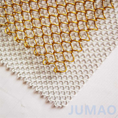 ডায়মন্ড গর্ত সহ বিলাসবহুল সোনার রোল আপ মেটাল জাল পর্দা