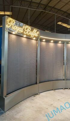 উদ্ভাবনী স্থাপত্য জল বৈশিষ্ট্য জাল পর্দা জল প্রবাহ বৃদ্ধি