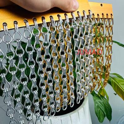 গ্রেসফুল মেটাল চেইন লিঙ্ক কার্টেন রুম ডিভাইডার এবং কমার্শিয়াল স্পেস ডিজাইন