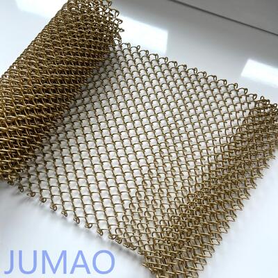 অফিস এবং হোম সজ্জা জন্য টেকসই স্টেইনলেস স্টীল নির্মাণ ধাতু জাল পর্দা